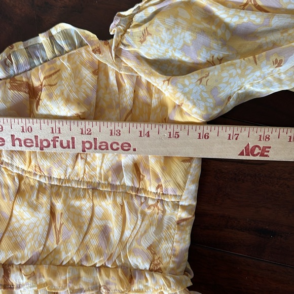 Angel Biba | Kirra Puff sleeve ruched bodice botanic print dress - Picture 10 of 15